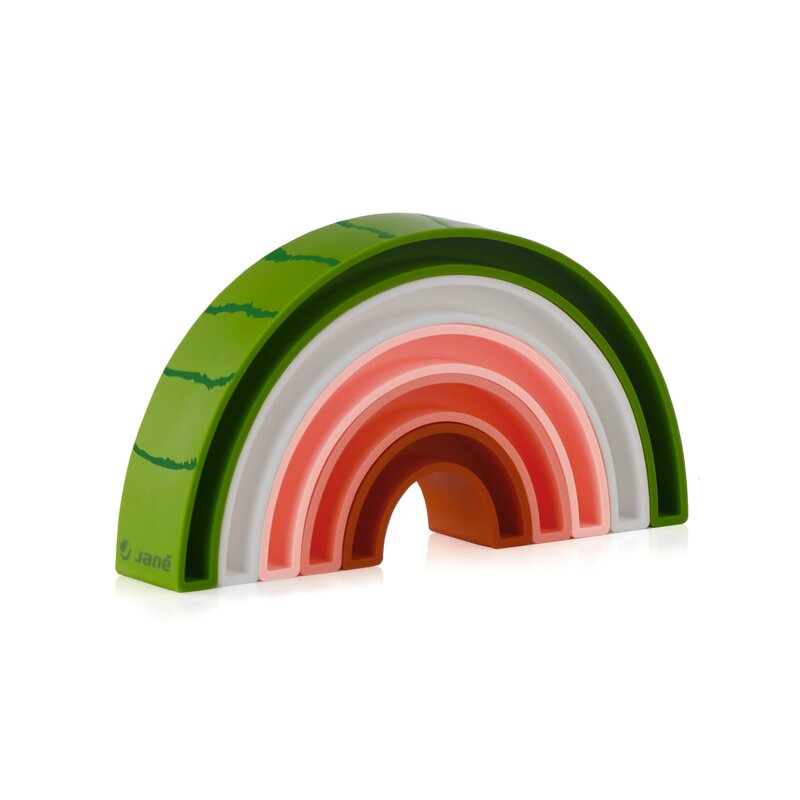 Jucarie stivuire copii, Jane, Forma pepene, dezvolta motricitatea fina, Watermelon