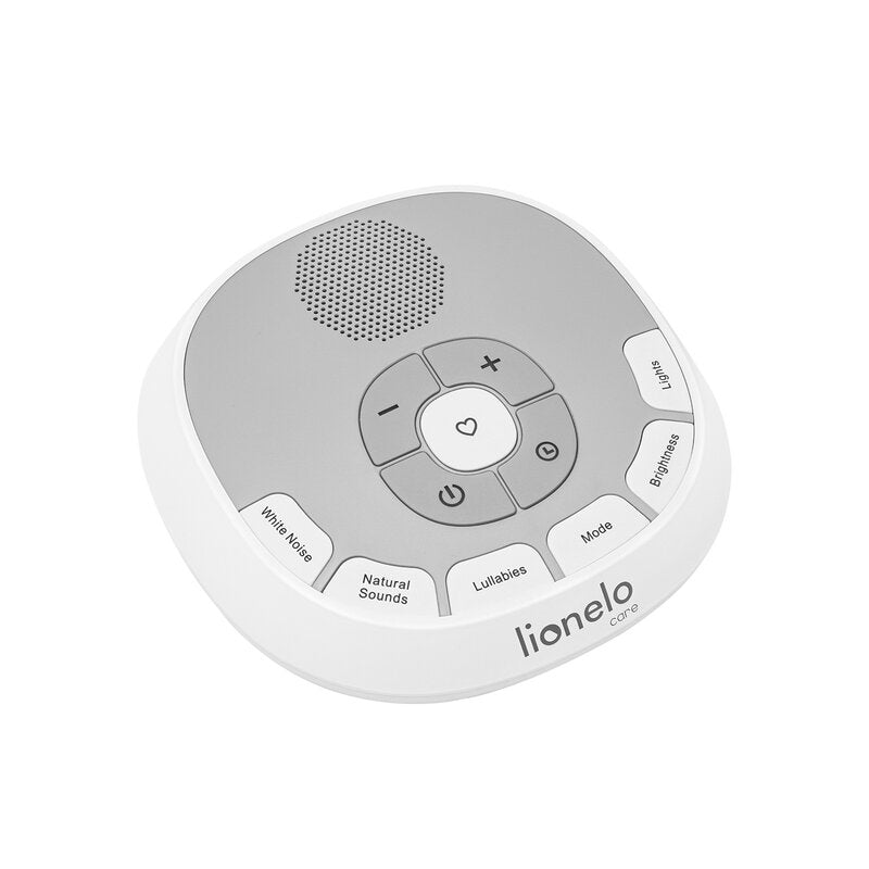 Lampa de veghe, Lionelo, BabyNap, 2 in 1, Wireless, Cu sunete si melodii de leagan, Cu 11 culori si 3 niveluri de luminozitate, Cu functie de redare si inregistrare batai inima, Alb