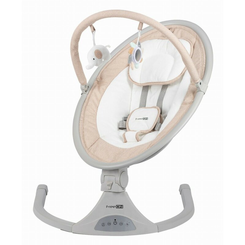 Leagan balansoar, FreeOn, Elite, Cu 12 melodii, 5 viteze de balansare si 3 pozitii de reglare a spatarului, Beige