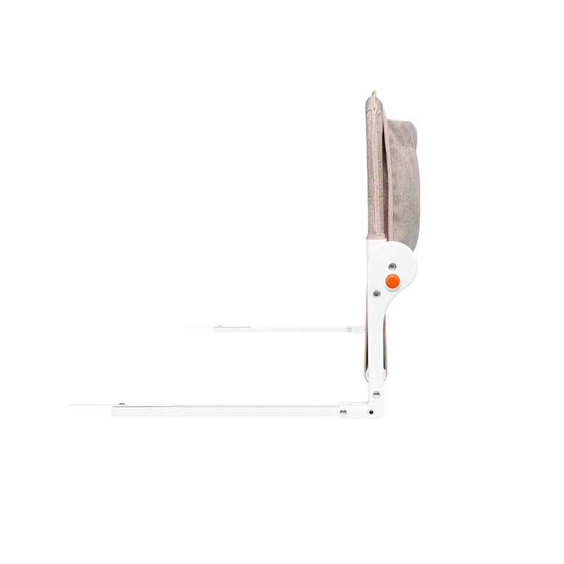 Protectie laterala pat, Lionelo, Eva, Cu buzunar accesorii, 150x35 cm, Conform cu standardul european de securitate BS7072, Bej