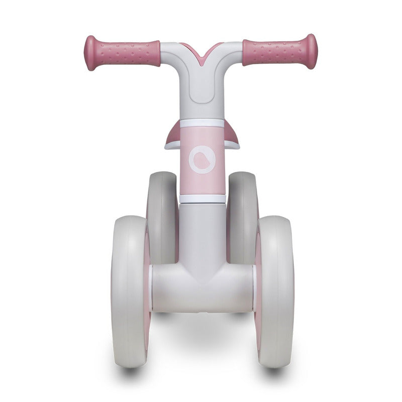 Bicicleta fara pedale, Lionelo, Villy, Cu 4 roti, Din spuma EVA si TPR, Stabila, Manere moi, antiderapante, 12- 36 luni, Sustine pana la 30 kg, Certificata EN 71-1:2014, EN 71-2:2011, EN 71-3:2019, Roz