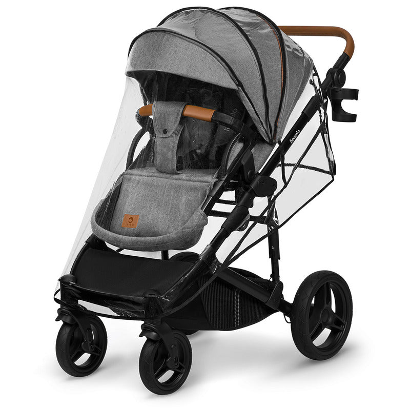 Carucior 2 in 1, Lionelo, Mari Tour, Cu landou individual si salteluta moale, Reversibil, Maner ajustabil, Plasa de tantari, Husa de picioare, Geanta parinti, 22 kg, Conform cu standardele europene de securitate EN1888 si EN1466, Gri