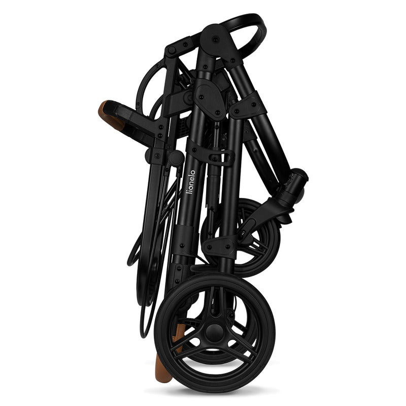 Carucior 2 in 1, Lionelo, Mari Tour, Cu landou individual si salteluta moale, Reversibil, Maner ajustabil, Plasa de tantari, Husa de picioare, Geanta parinti, 22 kg, Conform cu standardele europene de securitate EN1888 si EN1466, Gri