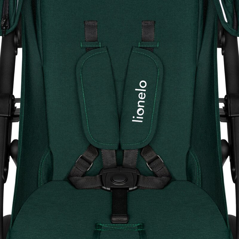 Carucior sport, Lionelo, Annet Plus, De la nastere, Cu accesorii si capotina XXL reglabila, 0 - 22 Kg, Conform cu standardele europene de securitate EN1888-1 si EN1888-2, Verde
