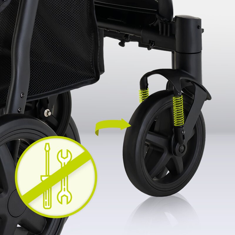 Carucior sport, Lionelo, Annet Plus, De la nastere, Cu accesorii si capotina XXL reglabila, 0 - 22 Kg, Conform cu standardele europene de securitate EN1888-1 si EN1888-2, Verde
