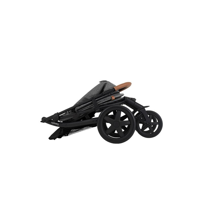 Carucior sport, Lionelo, Annet Plus, De la nastere, Cu accesorii si capotina XXL reglabila, 0 - 22 Kg, Conform cu standardele europene de securitate EN1888-1 si EN1888-2, Gri Caramel