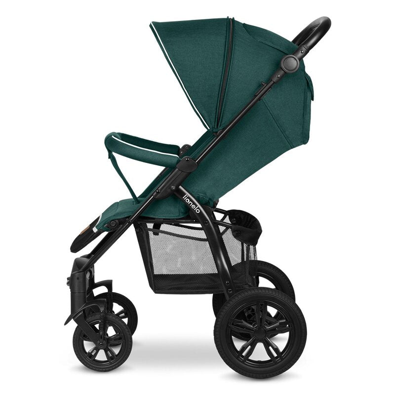Carucior sport, Lionelo, Annet Tour, De la nastere, Cu capotina impermeabila, Cu filtru UPF 50+, Cu maner reglabil, Plasa de tantari, Suport biberon, Saculet pentru picioare, Pana la 22 kg, Cu certificare TUV, Verde