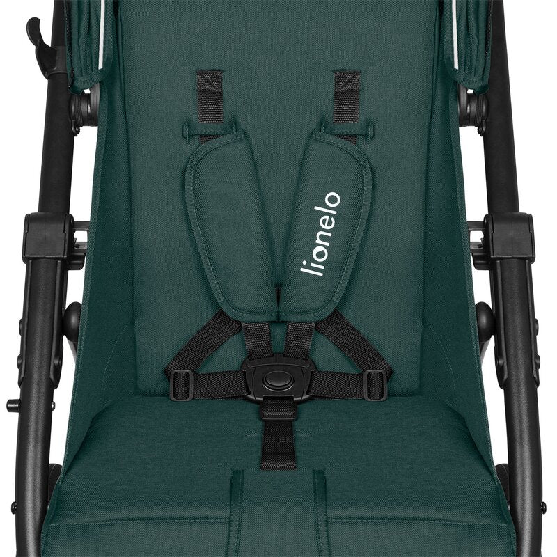 Carucior sport, Lionelo, Annet Tour, De la nastere, Cu capotina impermeabila, Cu filtru UPF 50+, Cu maner reglabil, Plasa de tantari, Suport biberon, Saculet pentru picioare, Pana la 22 kg, Cu certificare TUV, Verde