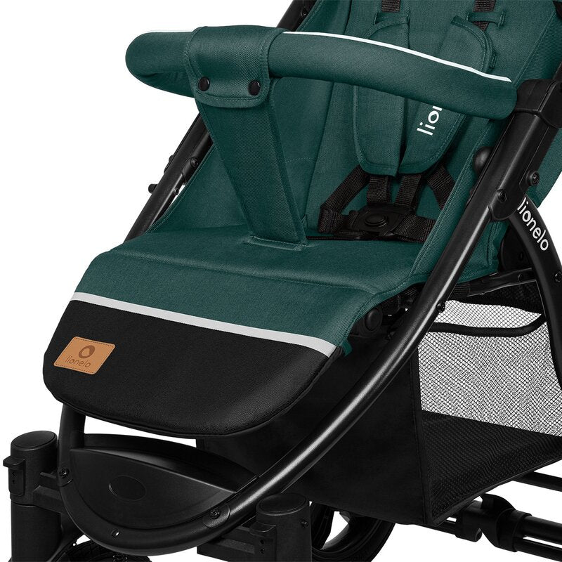 Carucior sport, Lionelo, Annet Tour, De la nastere, Cu capotina impermeabila, Cu filtru UPF 50+, Cu maner reglabil, Plasa de tantari, Suport biberon, Saculet pentru picioare, Pana la 22 kg, Cu certificare TUV, Verde