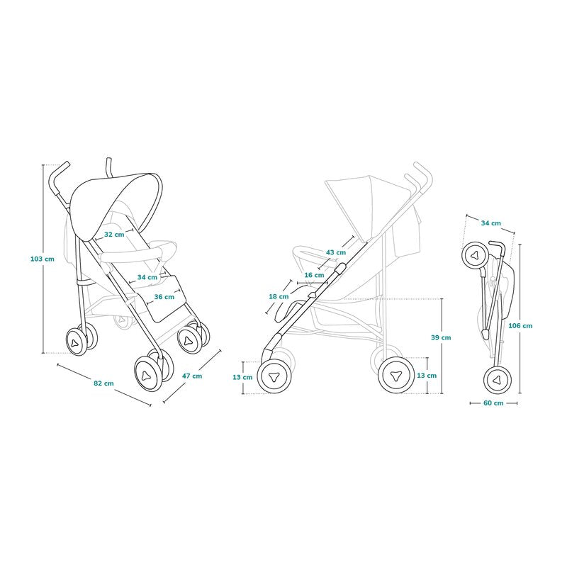Carucior sport, Lionelo, Elia, Cu plasa de tantari, Suport de picioare reglabil, Spatar ajustabil in 4 pozitii, Capotina XXL, Pliere tip umbrela, Capacitate 15 kg, 6 luni+, EN 1888, Verde