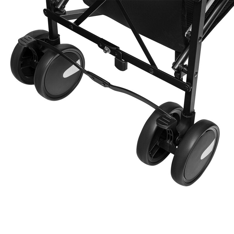 Carucior sport, Lionelo, Elia Oslo, Cu plasa de tantari, Suport de picioare reglabil, Spatar ajustabil in 4 pozitii, Capotina XXL, Pliere tip umbrela, Capacitate 15 kg, 6 luni+, EN 1888, Negru/Alb