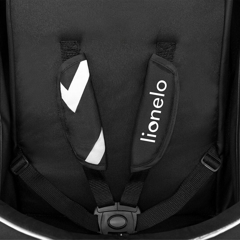 Carucior sport, Lionelo, Elia Oslo, Cu plasa de tantari, Suport de picioare reglabil, Spatar ajustabil in 4 pozitii, Capotina XXL, Pliere tip umbrela, Capacitate 15 kg, 6 luni+, EN 1888, Negru/Alb