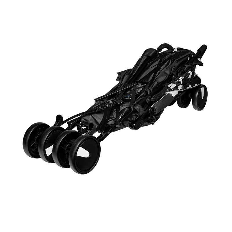 Carucior sport, Lionelo, Elia Oslo, Cu plasa de tantari, Suport de picioare reglabil, Spatar ajustabil in 4 pozitii, Capotina XXL, Pliere tip umbrela, Capacitate 15 kg, 6 luni+, EN 1888, Negru/Alb