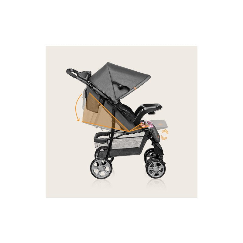 Carucior sport, Lionelo, Emma Plus, Cu tavita, 2 Suporturi pentru pahar, Geanta accesorii, Conform cu standardul european de securitate EN1888-1, Pink Scandi