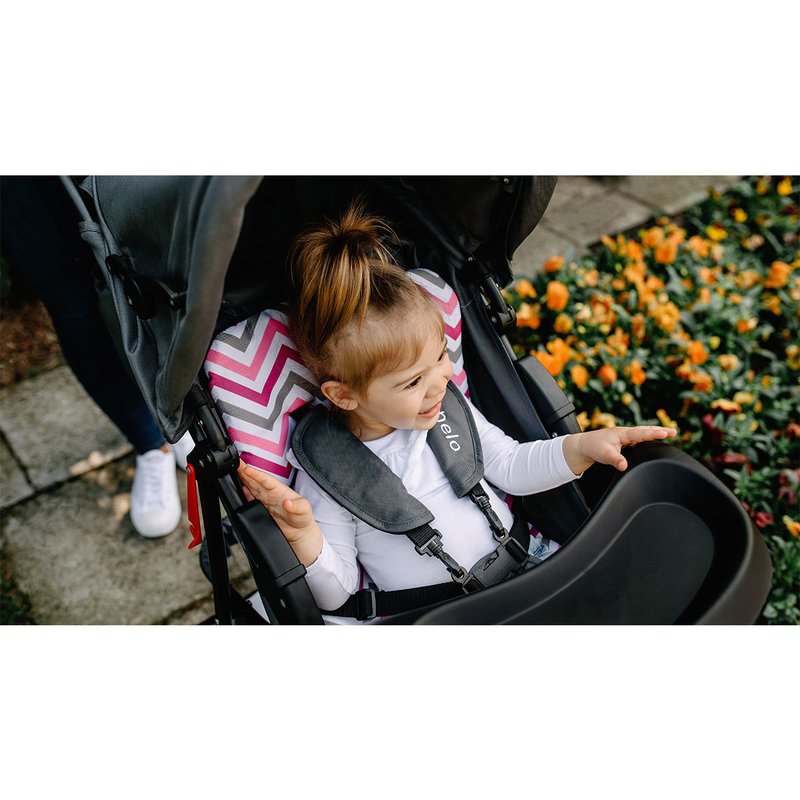Carucior sport, Lionelo, Emma Plus, Cu tavita, 2 Suporturi pentru pahar, Geanta accesorii, Conform cu standardul european de securitate EN1888-1, Pink Scandi