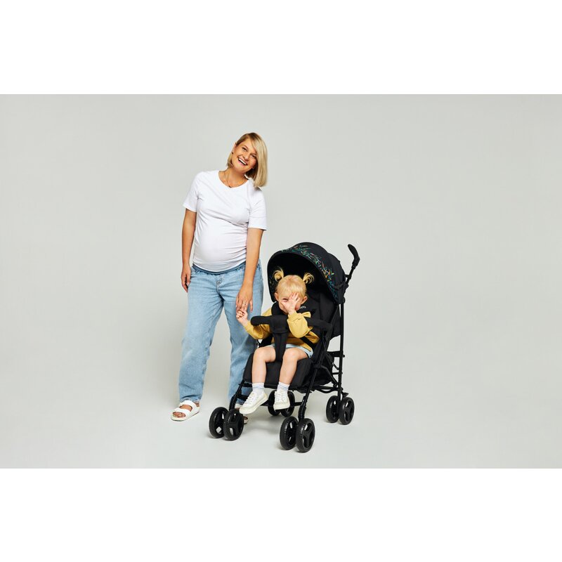 Carucior sport compact, Lionelo, Irma, Spatar ajustabil in 4 pozitii, Suport picioare reglabil, Manere rotative, Pliere tip umbrela, 6- 36 luni, Pana la 15 kg, Conform cu EN1888-1:2018, Roz