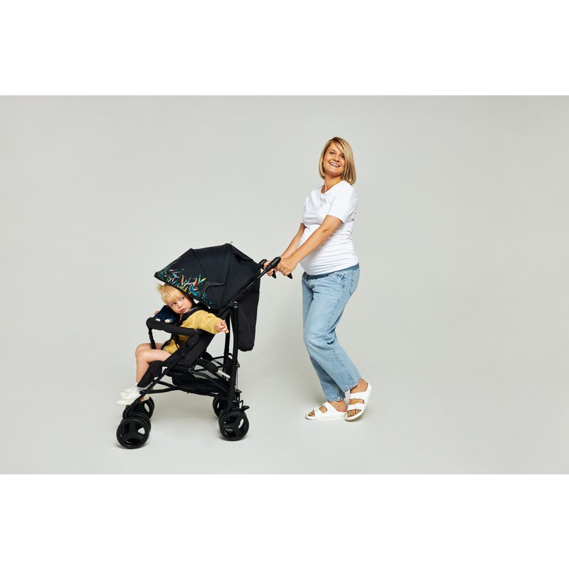 Carucior sport compact, Lionelo, Irma, Spatar ajustabil in 4 pozitii, Suport picioare reglabil, Manere rotative, Pliere tip umbrela, 6- 36 luni, Pana la 15 kg, Conform cu EN1888-1:2018, Roz