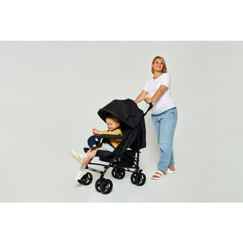 Carucior sport compact, Lionelo, Irma, Spatar ajustabil in 4 pozitii, Suport picioare reglabil, Manere rotative, Pliere tip umbrela, 6- 36 luni, Pana la 15 kg, Conform cu EN1888-1:2018, Gri