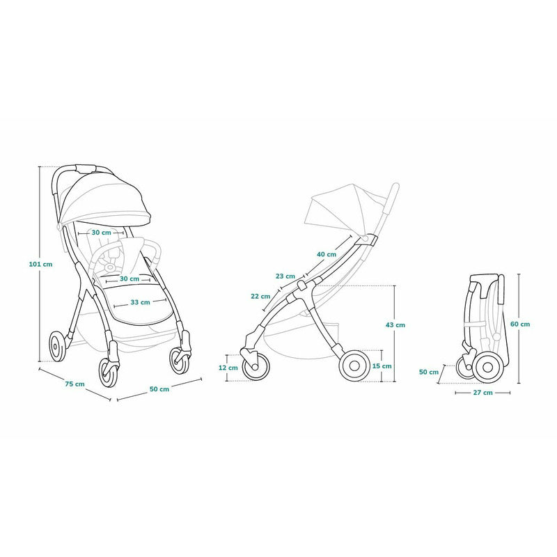 Carucior sport, Lionelo, Julie One, De la nastere, Greutate redusa, Cu accesorii, Cadru din aluminiu, 0-22 kg, Pliere compacta pentru avion, Conform cu standardele europene de securitate EN1888-1 si EN1888-2, Negru/Auriu