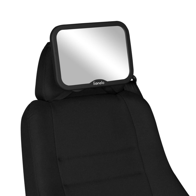 Oglinda auto retrovizoare, Lionelo, Sett, 25x18 cm, Rotire 360 grade, Universala, Black Carbon