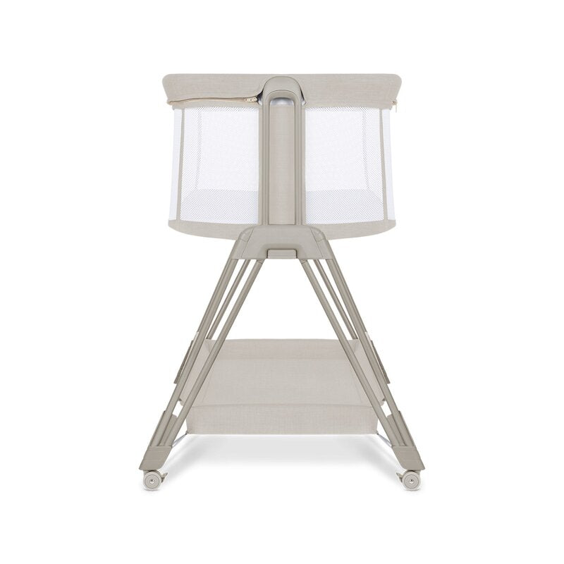 Patut co-sleeper, Lionelo, Luna, 2 in 1, Cu laterala culisanta, Cu setare unghiulara, Cu roti, Reglabil in 6 pozitii pe inaltime, Bej