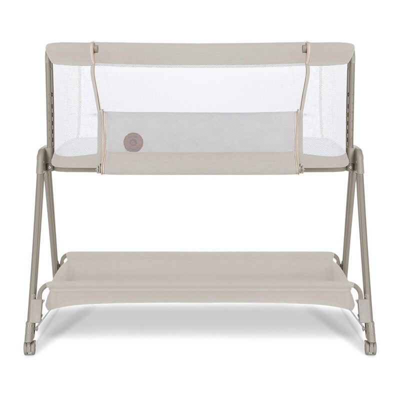 Patut co-sleeper, Lionelo, Luna, 2 in 1, Cu laterala culisanta, Cu setare unghiulara, Cu roti, Reglabil in 6 pozitii pe inaltime, Bej