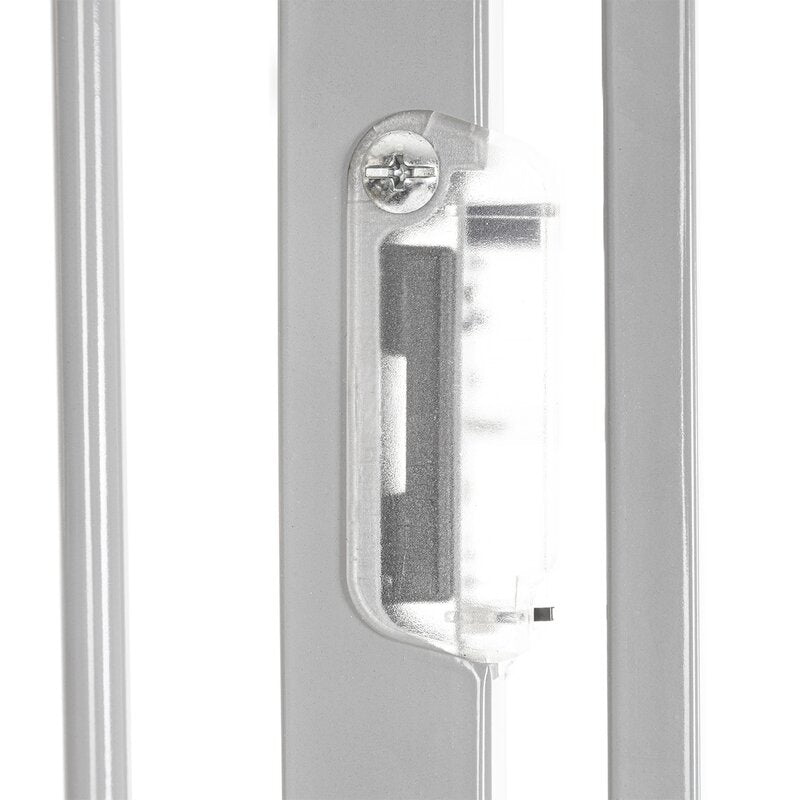 Poarta de siguranta, Lionelo, Truus Slim Led, Prin presiune, Cu lumina Led cu senzor, 105 cm, Conform cu standardul european de securitate EN1930, Gri