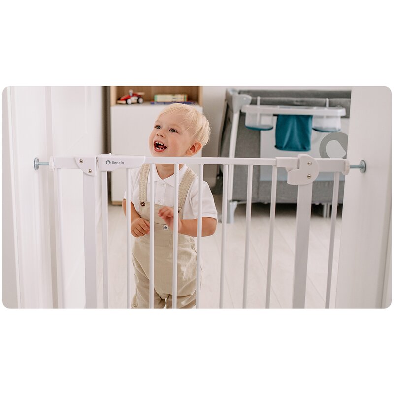 Poarta de siguranta, Lionelo, Truus Slim, Prin presiune, 105 cm, Conform cu standardul europeane de securitate EN1930, Negru Onyx