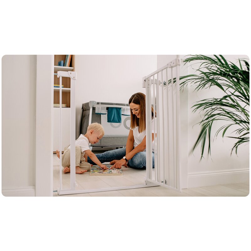 Poarta de siguranta, Lionelo, Truus Slim, Prin presiune, 105 cm, Conform cu standardul europeane de securitate EN1930, Negru Onyx