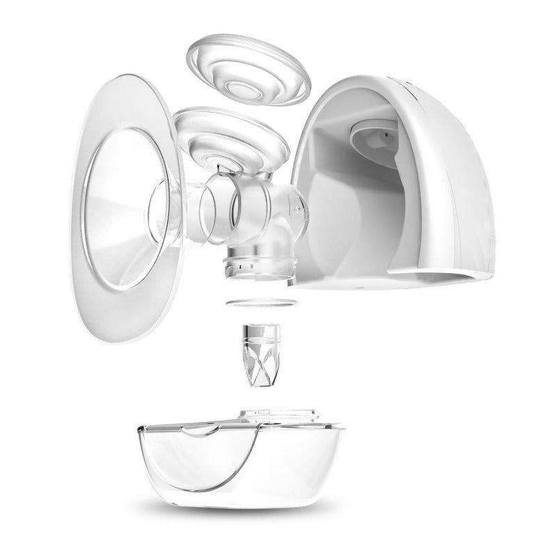 Pompa de san, Lionelo, Fidi, Portabila, Cu accesorii, Hands-free, 5 functii de masaj, Autonomie pana la 24 h, 50 db, Capacitate 150 ml, Alb