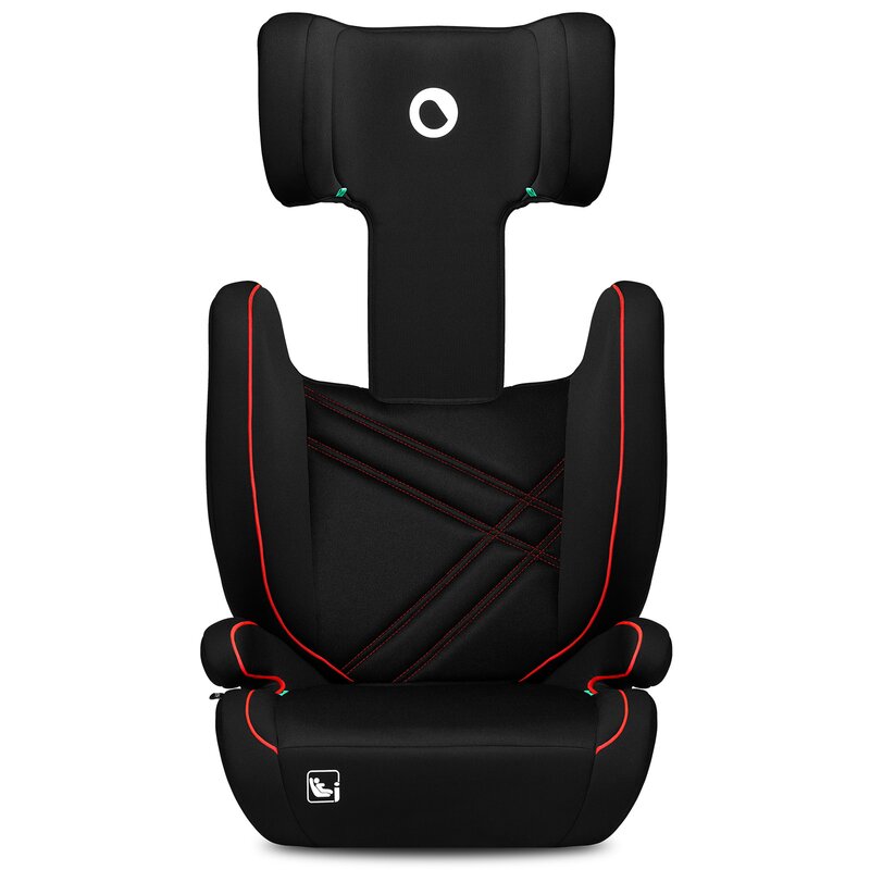 Scaun auto, Lionelo, Hugo i-Size, Universal, Orientare in directia sensului de mers, Reglabil, Conform standardului de securitate R129, 100-150 cm, 4-12 ani, Rosu