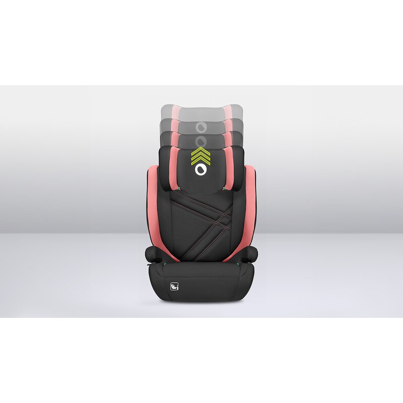 Scaun auto, Lionelo, Hugo i-Size, Universal, Orientare in directia sensului de mers, Reglabil, Conform standardului de securitate R129, 100-150 cm, 4-12 ani, Roz