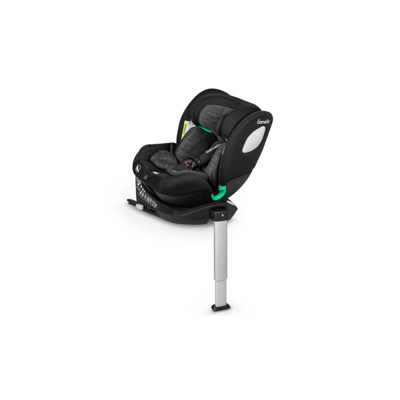 Scaun auto, Lionelo, i-Size Braam, 0-36 Kg, 40-150 cm, Cu isofix si picior de fixare, Protectie laterala, Rotire 360 grade, Ajustare spatar in 5 pozitii, Tetiera reglabila in 14 trepte, Conform cu standardul european de securitate R129, Negru