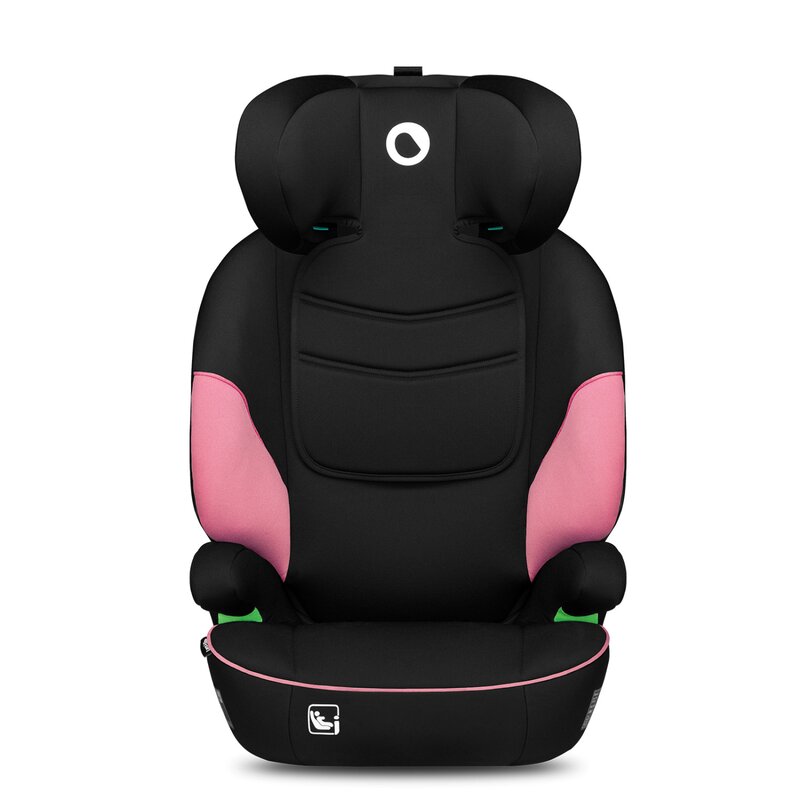 Scaun auto, Lionelo, Lars i-Size, Cu tetiera reglabila in 10 pozitii, Cu pozitionare spre sensul de mers, 15-36 Kg, 100-150 cm, Conform cu standardul european de securitate ECE R129/03, Roz