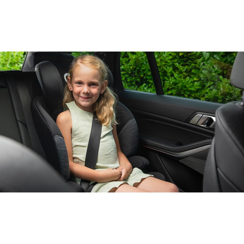 Scaun auto, Lionelo, Lars i-Size, Cu tetiera reglabila in 10 pozitii, Cu pozitionare spre sensul de mers, 15-36 Kg, 100-150 cm, Conform cu standardul european de securitate ECE R129/03, Negru/Gri