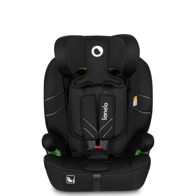 Scaun auto, Lionelo, Levi One i-Size, Universal, Instalare FWF, Cu tetiera reglabila in 10 pozitii, Cu spatar detasabil, 76-150 cm, Conform cu R129, Negru