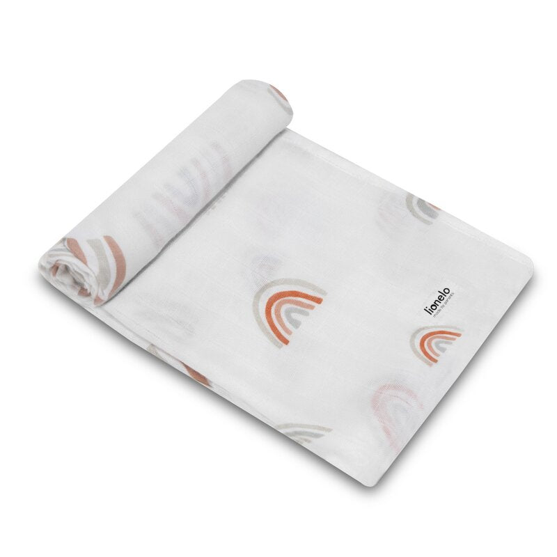 Set 3 museline, Lionelo, Bamboo, Multifunctionale, Din Bambus, 70x70 cm, Rainbow