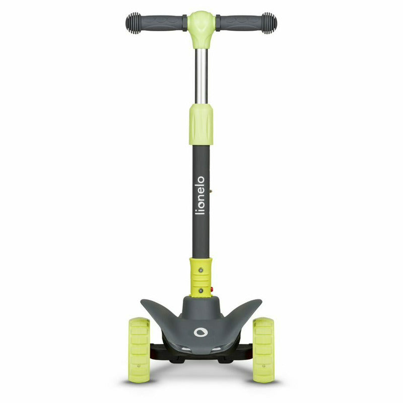 Trotineta, Lionelo, Timy, Copii, Ultrapliabila, Pana la 50 Kg, Cu design ergonomic, Cu lumini LED, 26 5 x 60 x 64-76 cm, 3 ani+, Verde