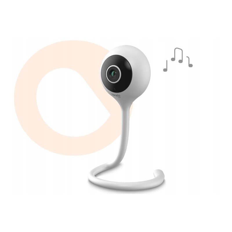 Video monitor, Lionelo, Babyline Smart, Cu aplicatie Smart Life, Cablu USB, Conexiune Wifi, Comunicare bidirectionala, Senzor de temperatura, Alb