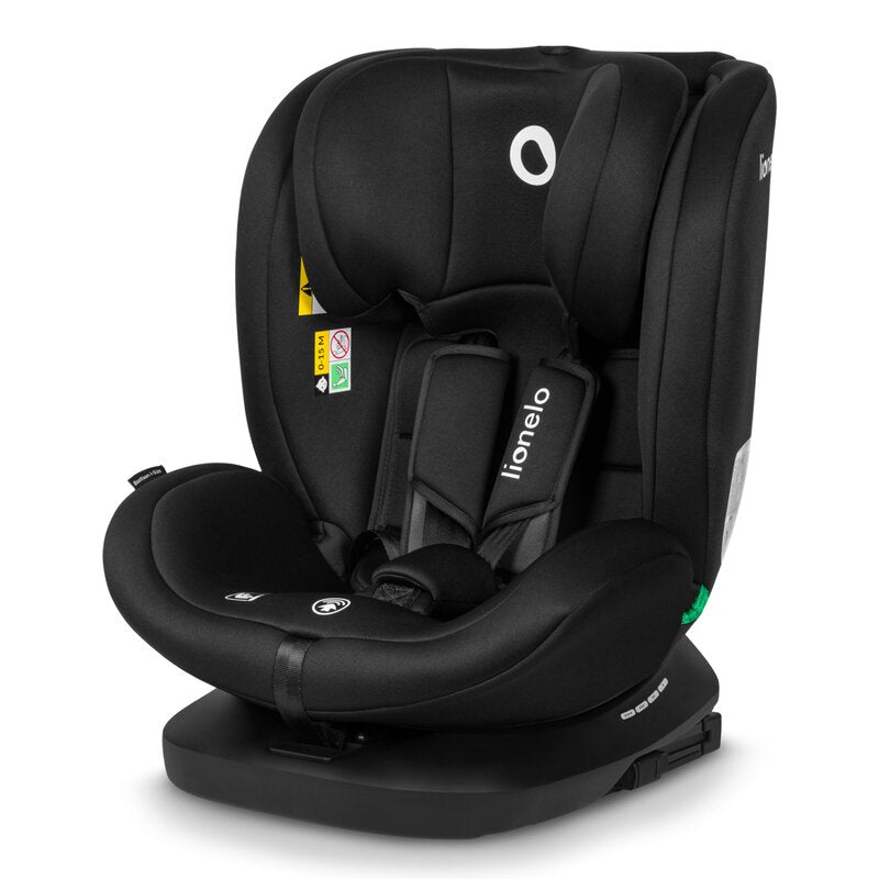 Scaun auto, Lionelo, Bastiaan i-Size, 4 in 1, Protectie laterala, Cu spatar inclinabil in 4 pozitii, Cu tetiera reglabila in 7 pozitii, Rotire 360 grade, Top Tether, 0-36 Kg, 40-150 cm, Cu Isofix, Conform cu ECE R129/03, Gri