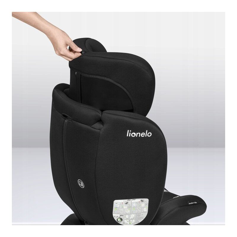 Scaun auto, Lionelo, Bastiaan i-Size, 4 in 1, Protectie laterala, Cu spatar inclinabil in 4 pozitii, Cu tetiera reglabila in 7 pozitii, Rotire 360 grade, Top Tether, 0-36 Kg, 40-150 cm, Cu Isofix, Conform cu ECE R129/03, Gri