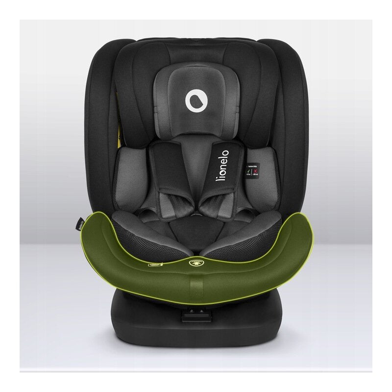 Scaun auto, Lionelo, Bastiaan i-Size, 4 in 1, Protectie laterala, Cu spatar inclinabil in 4 pozitii, Cu tetiera reglabila in 7 pozitii, Rotire 360 grade, Top Tether, 0-36 Kg, 40-150 cm, Cu Isofix, Conform cu ECE R129/03, Gri