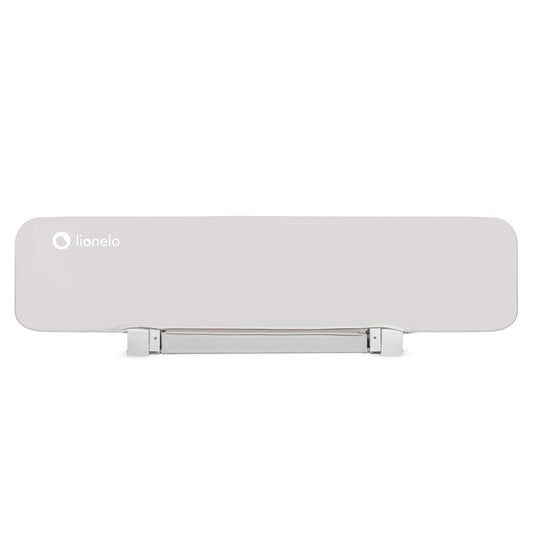 Bariera de protectie pentru pat, Lionelo, Lora XL, Pliabila, Sistem de blocare StandSafe, Geanta de transport inclusa, 150x46 cm, Conform cu BS 7972:2001+A1:2009, Bej