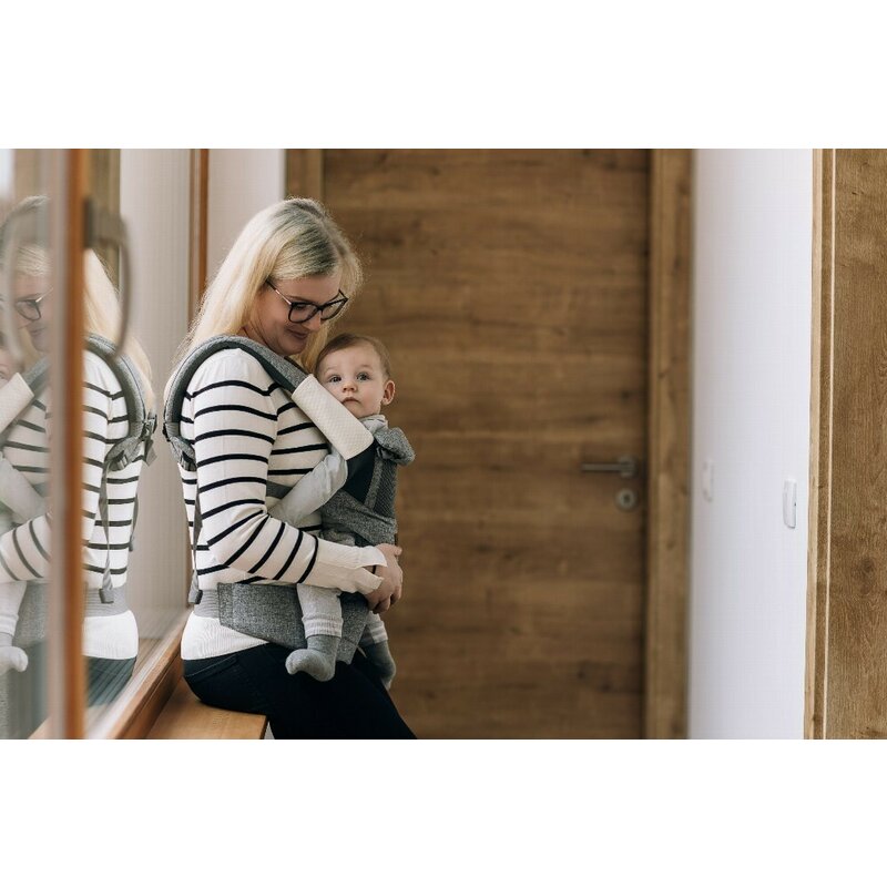 Marsupiu bebe, FreeON, Carry Me, 3 in 1, De la 4 luni pana la 15 kg, Tesatura din plasa 3D, Confortabil si sigur pentru bebe, Gri