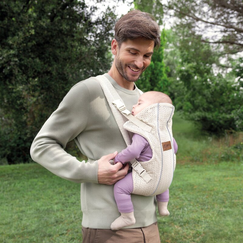 Marsupiu bebe, Jane, Dual Air, Ergonomic, De la nastere pana la 15 Kg, Conform cu EN 13209-2: 2015, Sand