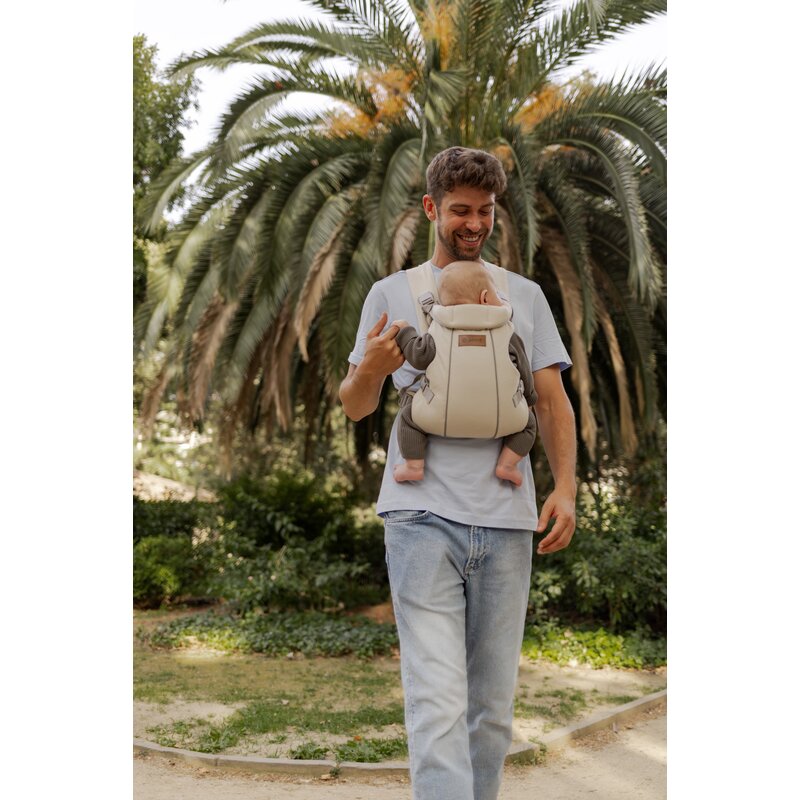 Marsupiu bebe, Jane, Dual, Ergonomic, De la nastere pana la 15 Kg, Conform EN 13209-2:2015, Sand