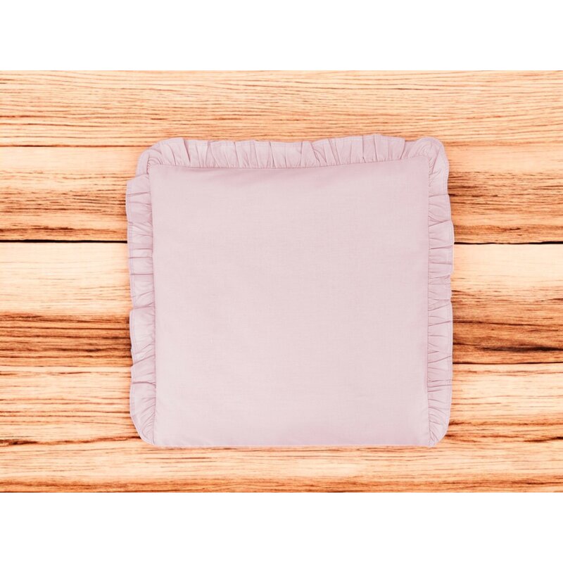 Perna clasica de dormit, MimiNu, Cu husa detasabila cu fermoar, Din bumbac certificat Oeko Tex Standard 100, 40x40 cm, Colectia Royal, Powder Pink