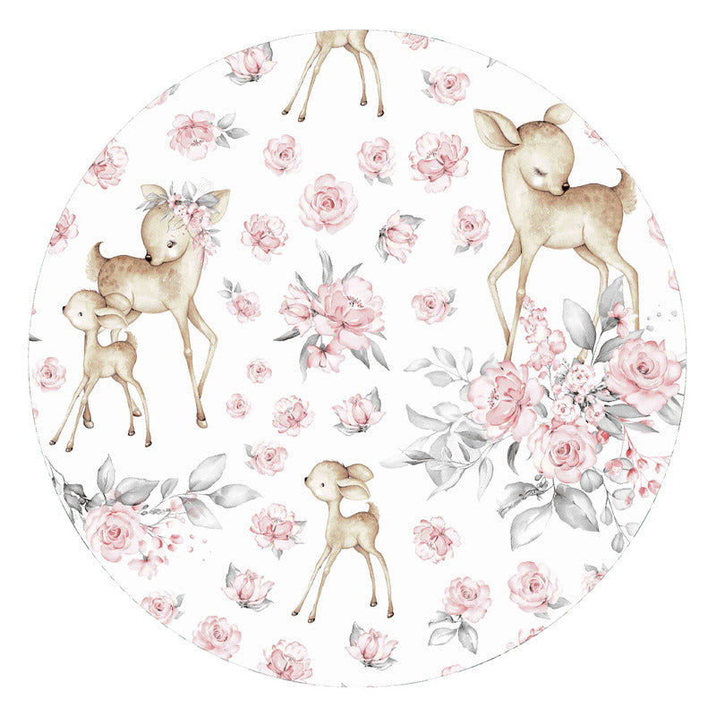 Set Micutul bucatar, MimiNu, Cu sort, o boneta si accesoriu pentru vase calde, Din bumbac certificat Oeko Tex Standard 100, Sweet Deer Pink