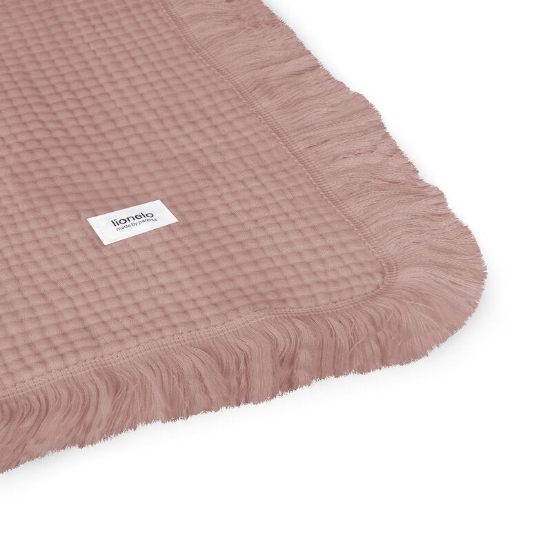 Muselina, Lionelo, Din bumbac, Lavabila la masina de spalat, Dimensiune mare 70x100 cm, Roz