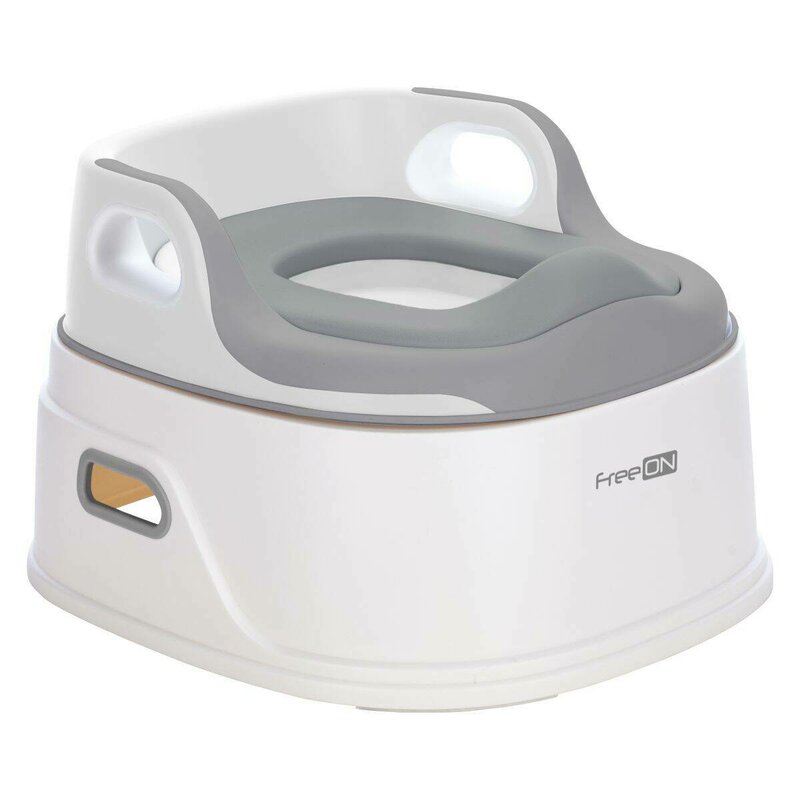 Olita 3 in 1, FreeON, Utilizata atat ca olita, Adaptor pentru toaleta cu manere laterale, Inaltator
